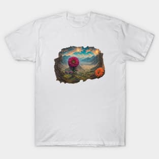 Dahlia Art Deco Vintage Eastablished Retro T-Shirt